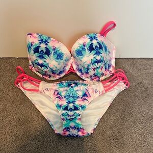Victoria's Secret Pink and Floral Bikini Set